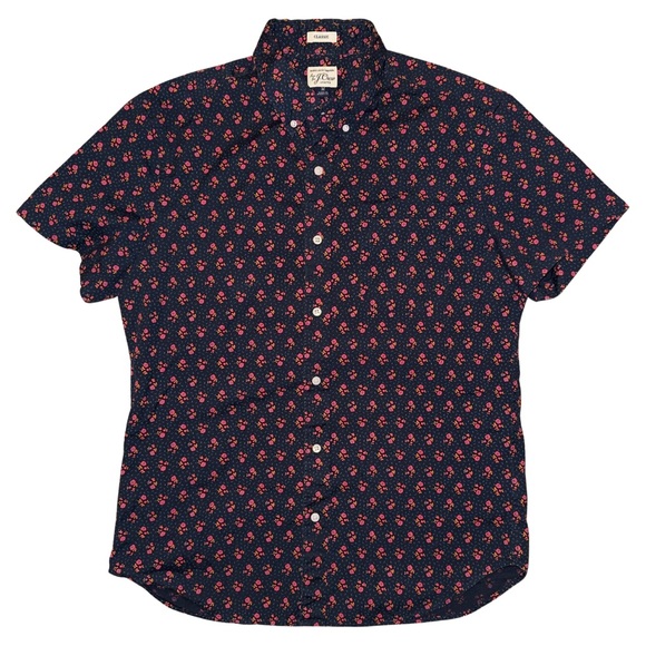 J. Crew Secret Wash Shirting Floral Print - Classic Fit - Picture 7 of 9